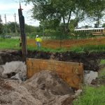 Daytona DNAPL Excavation Shoring Installation